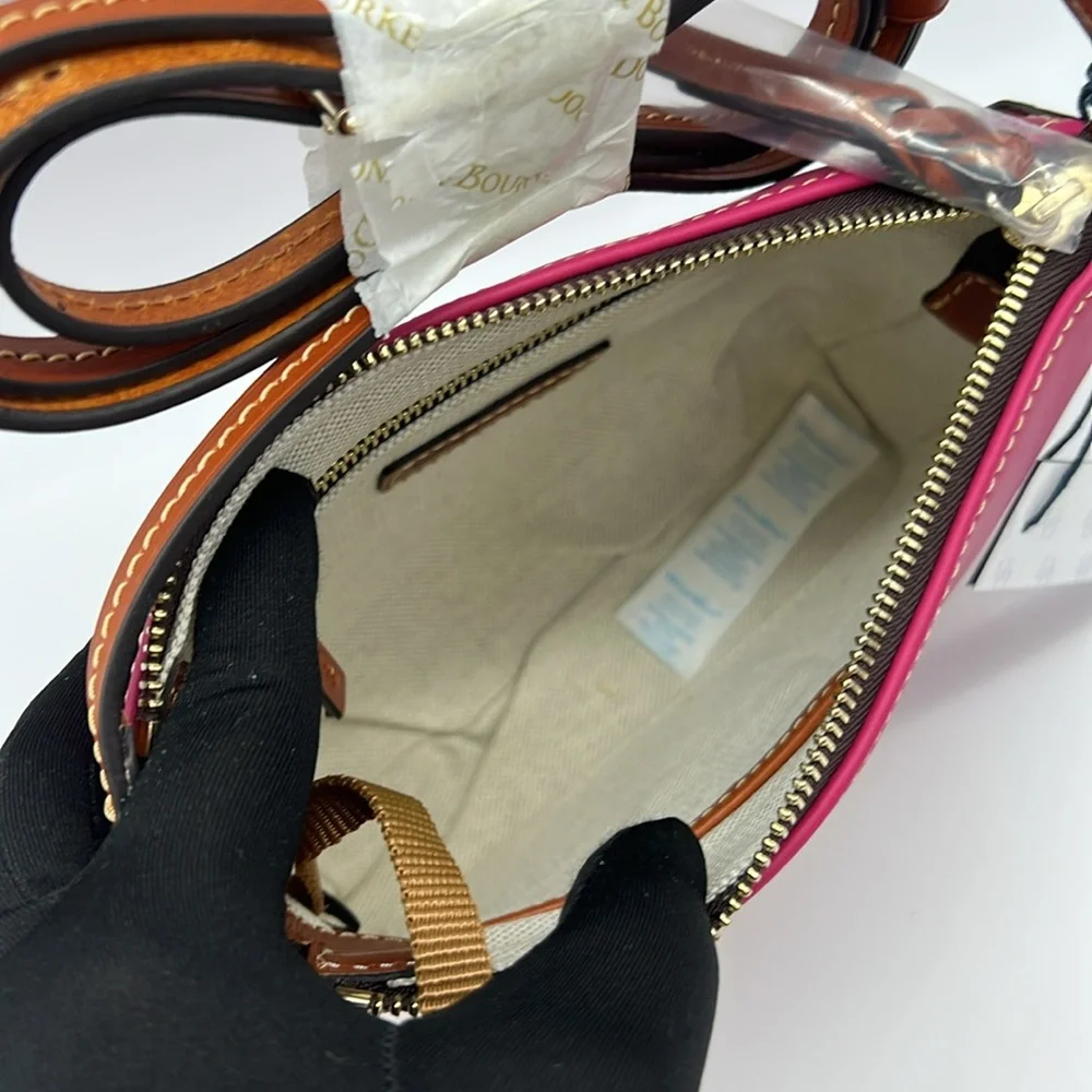 Dooney & Bourke Penrose Leather Pouchette Fuschia Pink